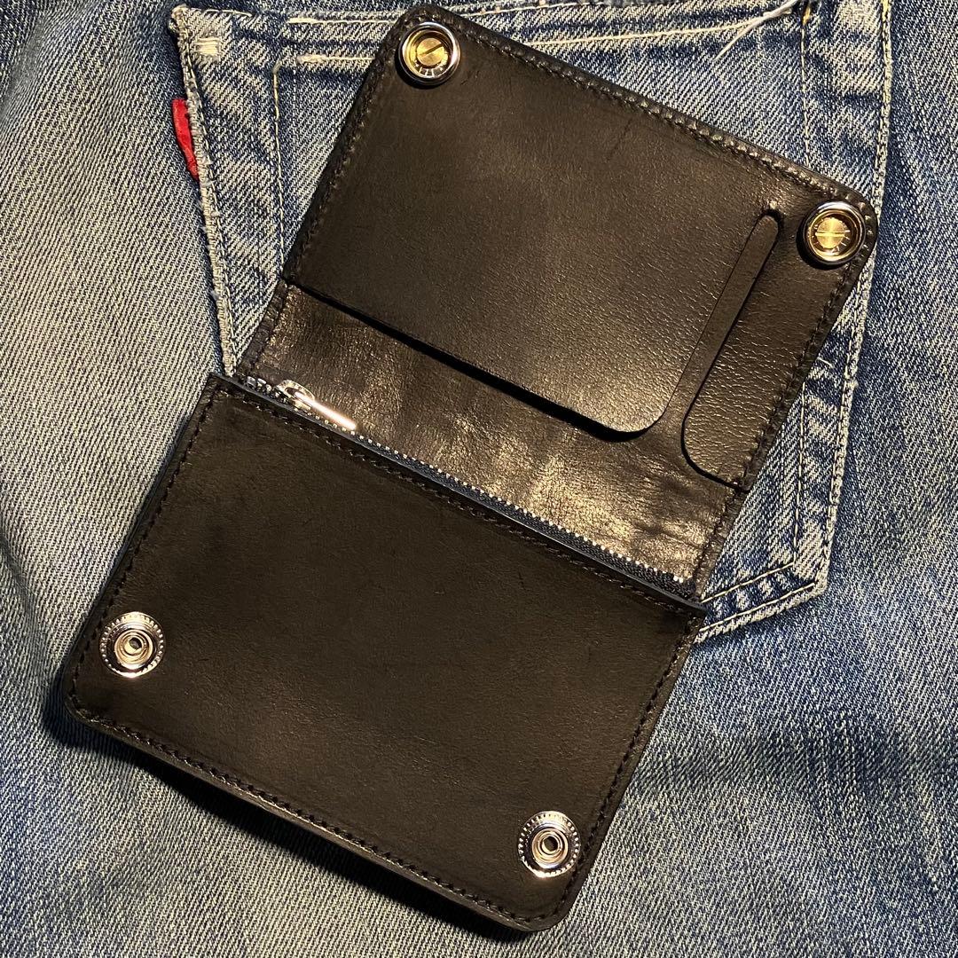 お札が折れない！ミドルトラッカーウォレット アポロコンチョ シルバー925