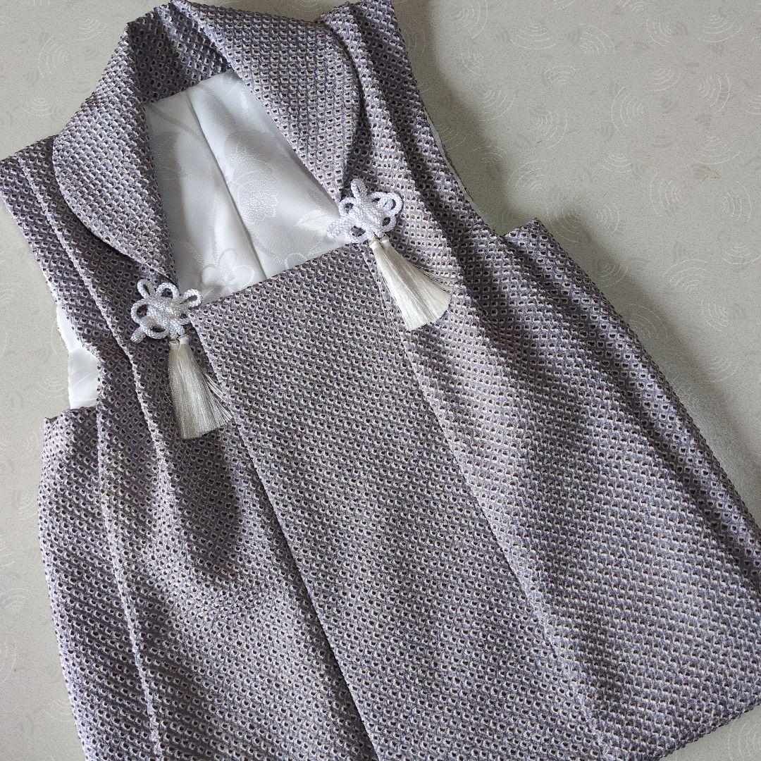七五三３歳男の子お着物と正絹総絞り手縫いの被布（長襦袢付き）