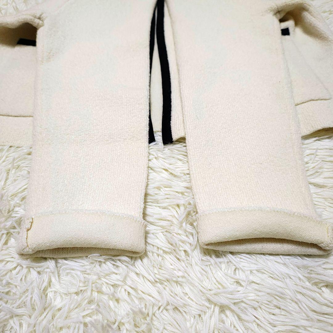 美品 ボールジィ ブークレーニット ウール カーディガン ホワイト