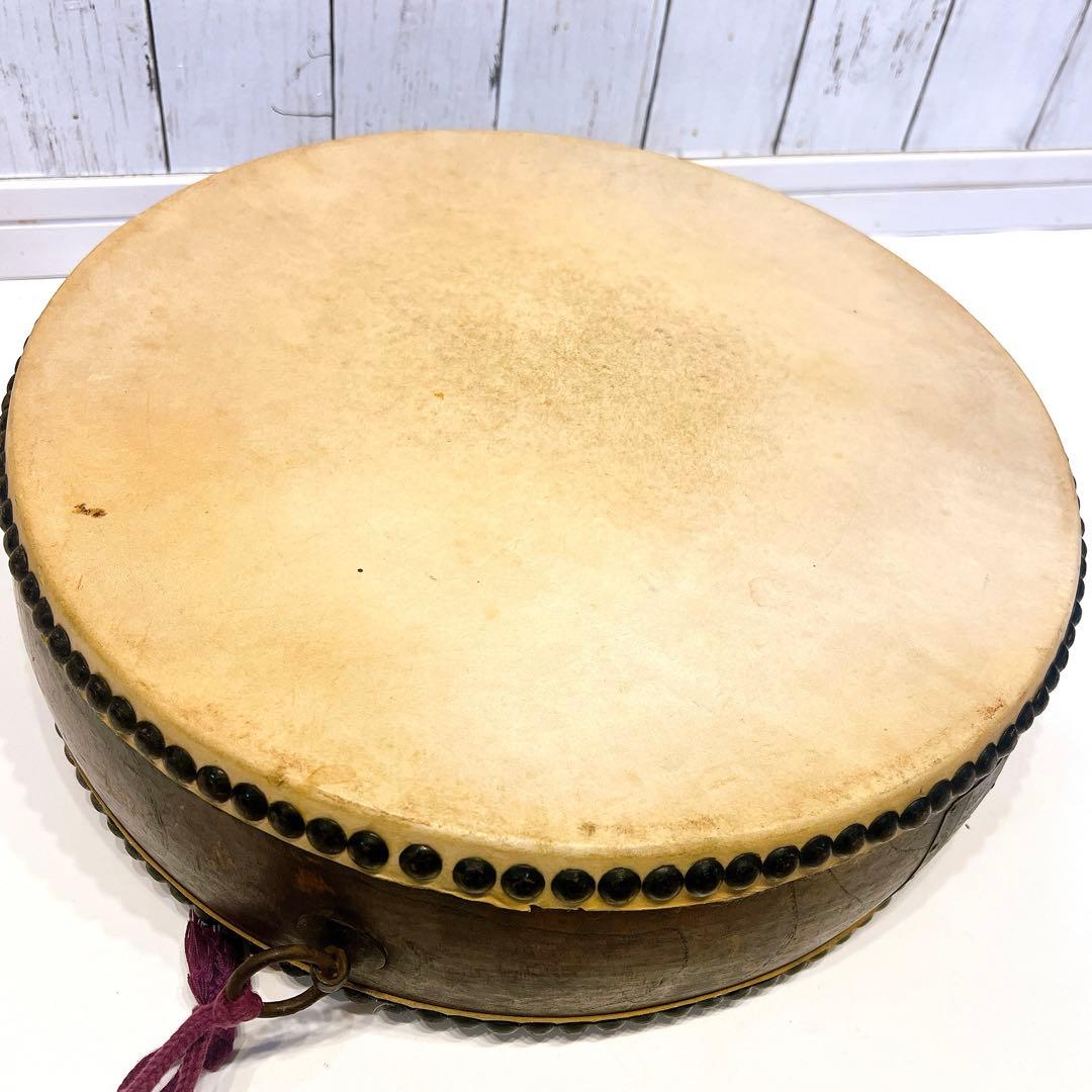 【希少】宮本卯之助 特別上鳴保 和太鼓 平太鼓　39.5×12cm