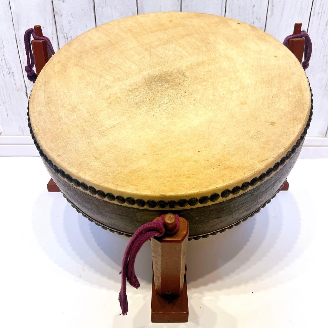 【希少】宮本卯之助 特別上鳴保 和太鼓 平太鼓　39.5×12cm