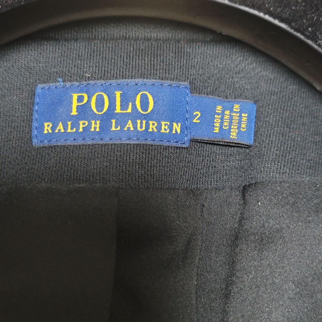 ポロラルフローレン テーラードジャケット 刺繍 エンブレム 銀ボタン ブレザー