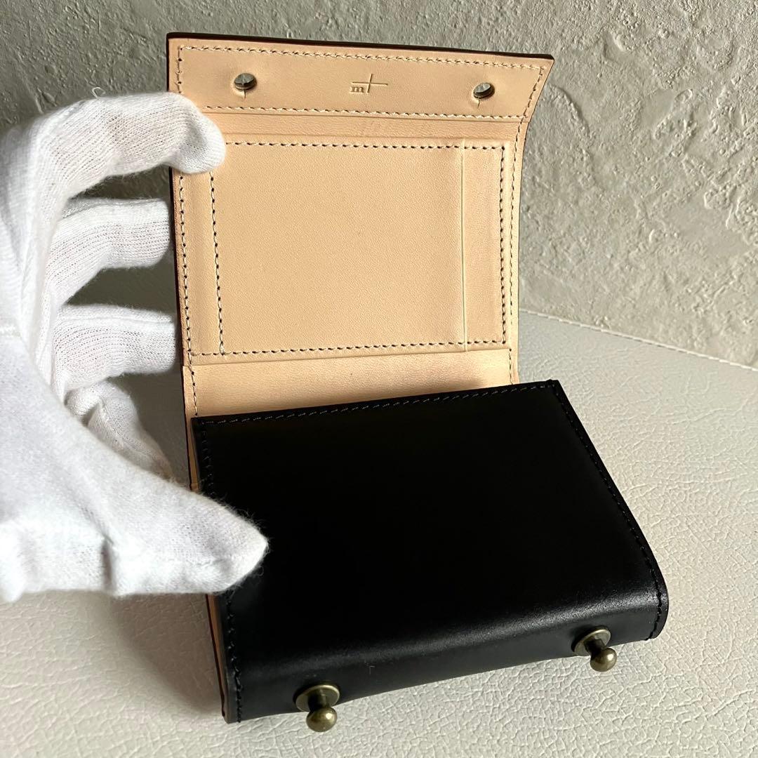 未使用級 エムピウ m＋ ミッレフォッリエ CORDOVAN27 財布 黒