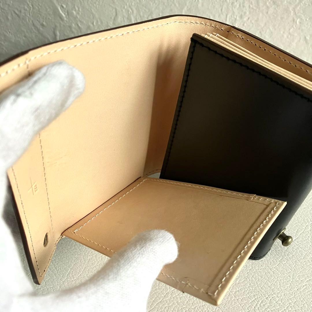 未使用級 エムピウ m＋ ミッレフォッリエ CORDOVAN27 財布 黒