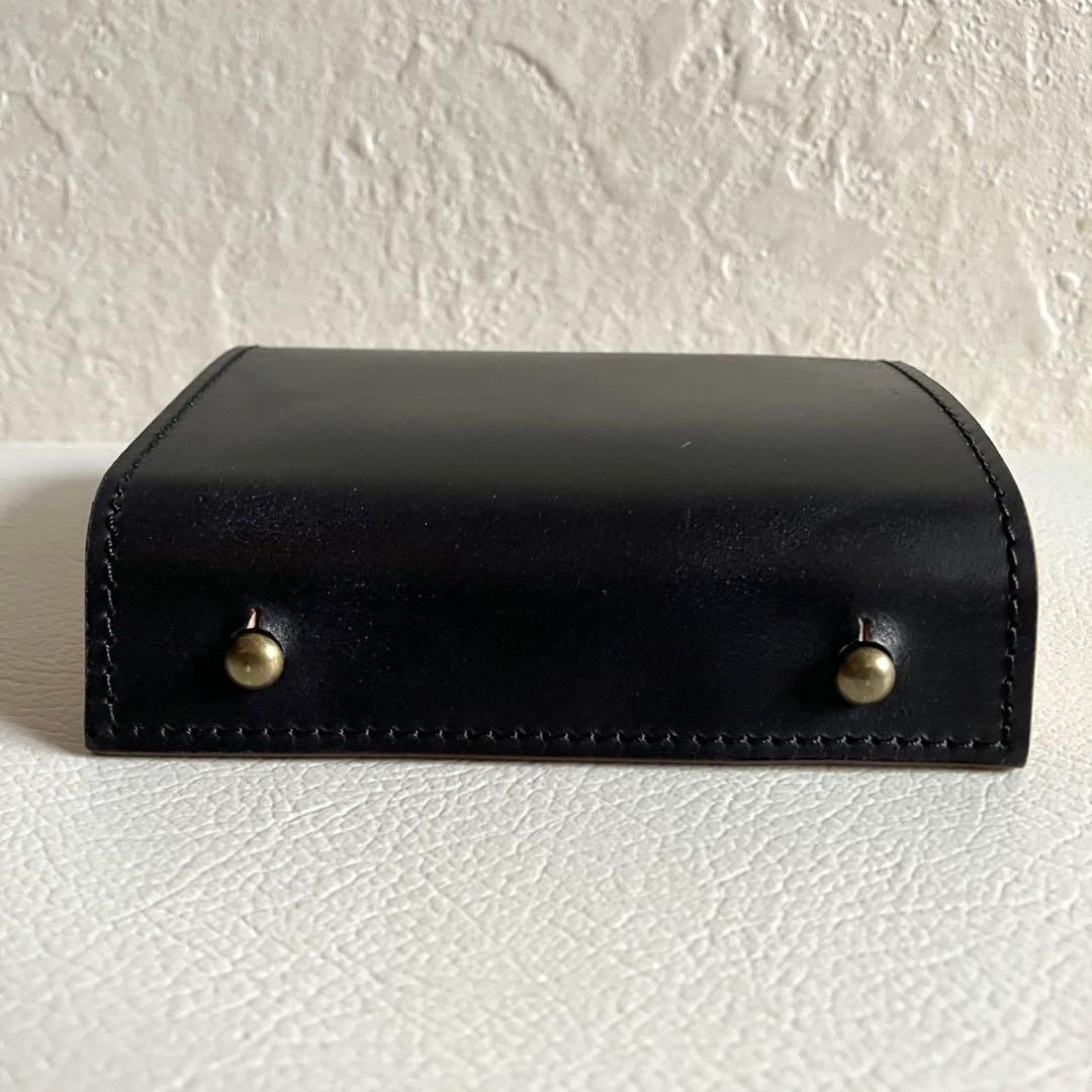 未使用級 エムピウ m＋ ミッレフォッリエ CORDOVAN27 財布 黒