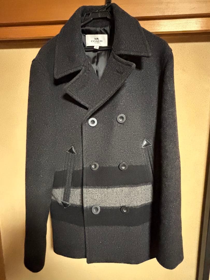 《超美品》COACH コーチ ウール Pコート ビジネスコート