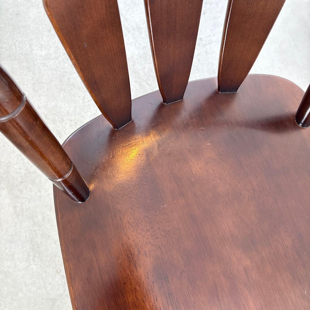 コイズミ KOIZUMI ウインザーチェア ブラウン 木 ダイニングチェア