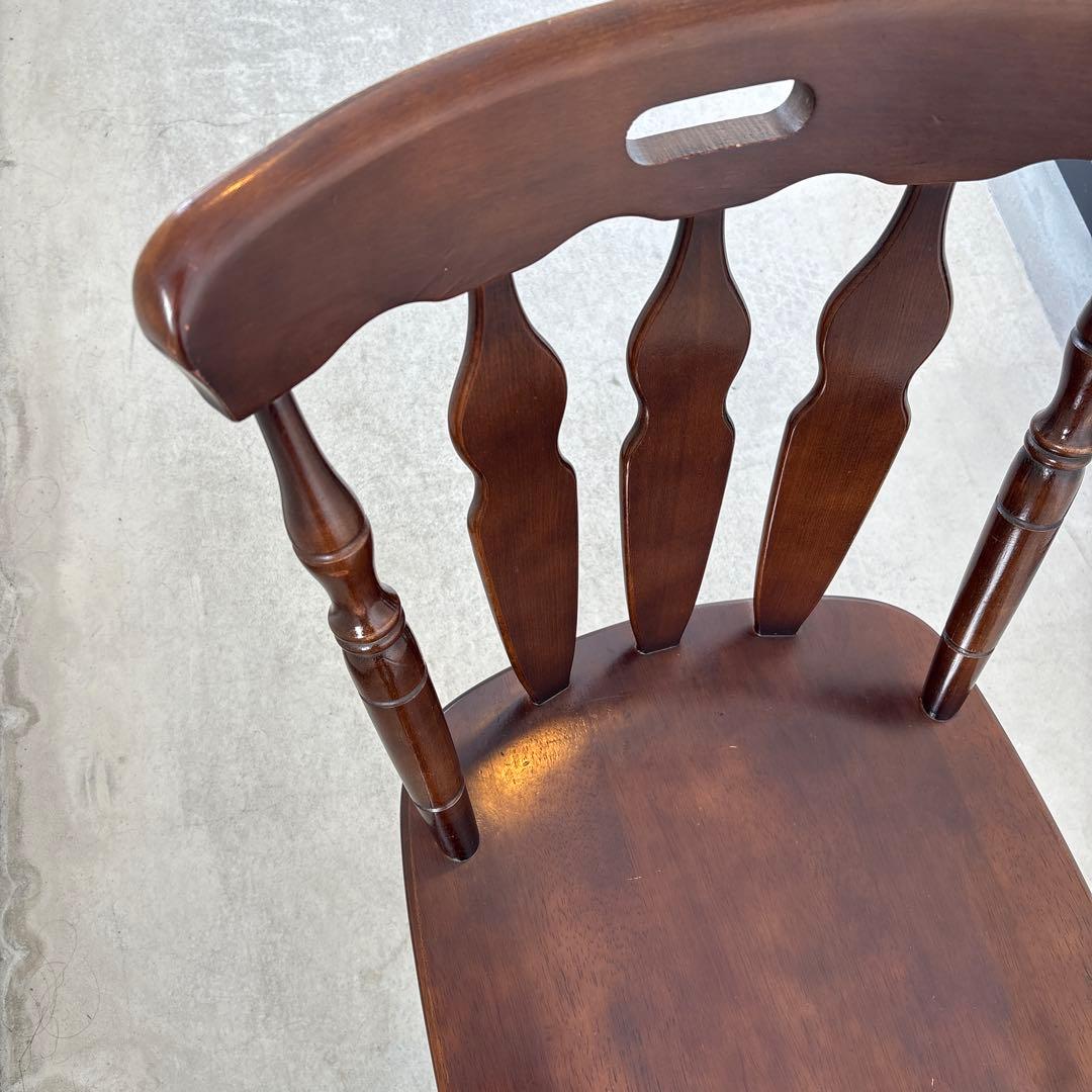 コイズミ KOIZUMI ウインザーチェア ブラウン 木 ダイニングチェア