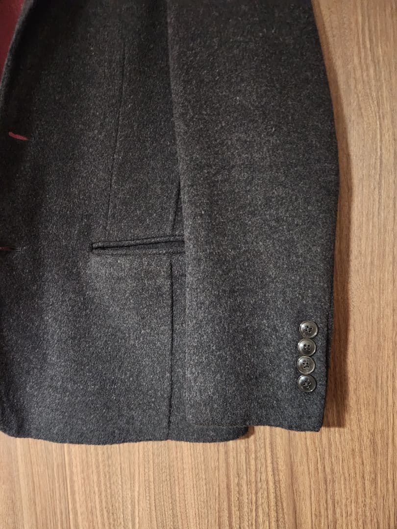 【美品】TOMORROWLAND　ウールジャケット　ダークグレー　サイズ44