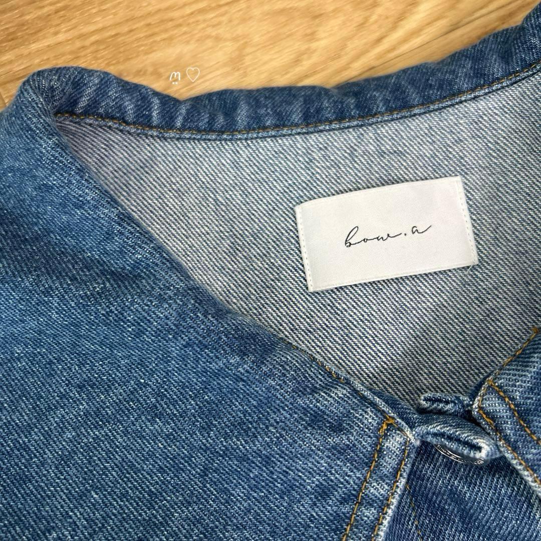 bow.aボウエー　ビッグカラーデニムジャケット　Fフリーサイズ　25年商品