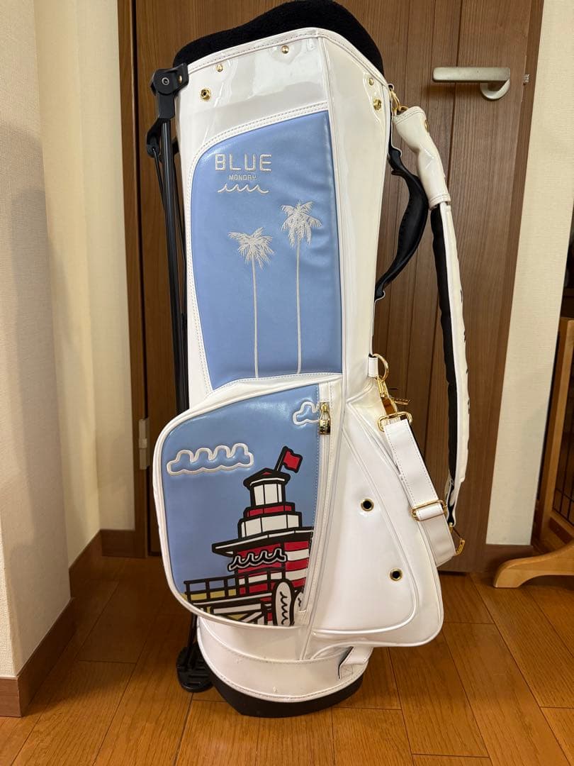 MUTA MARINE キャディバッグ ホワイト/ブルー