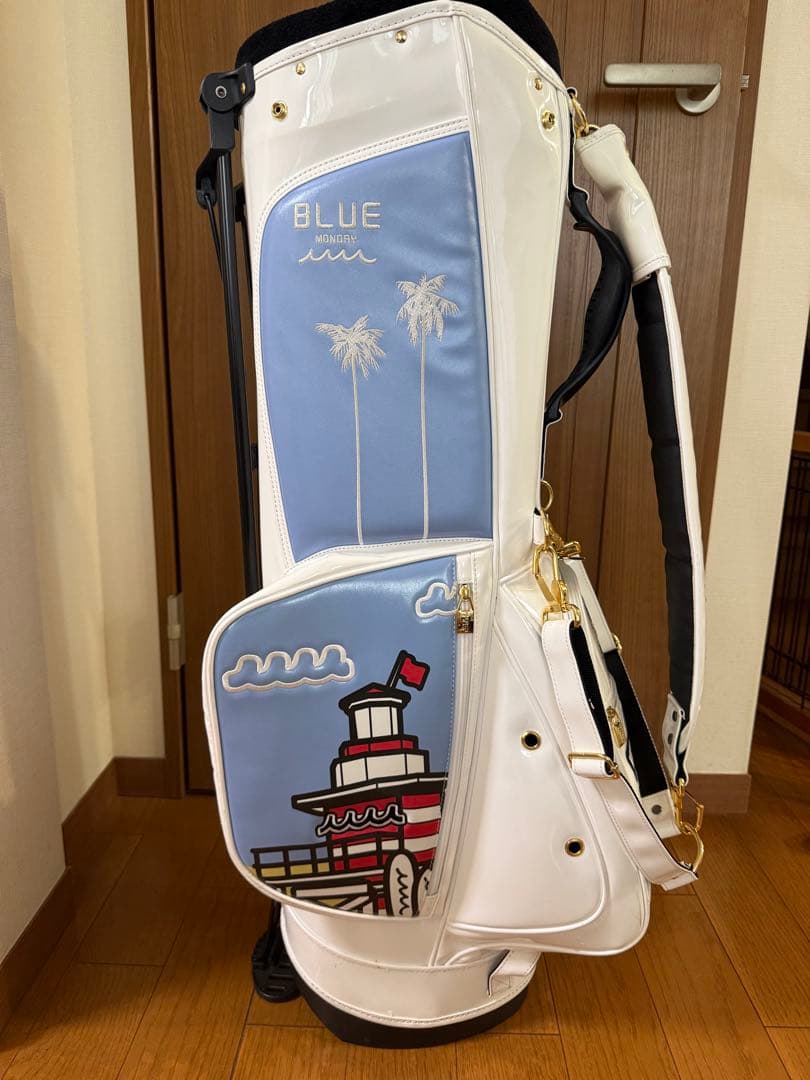 MUTA MARINE キャディバッグ ホワイト/ブルー