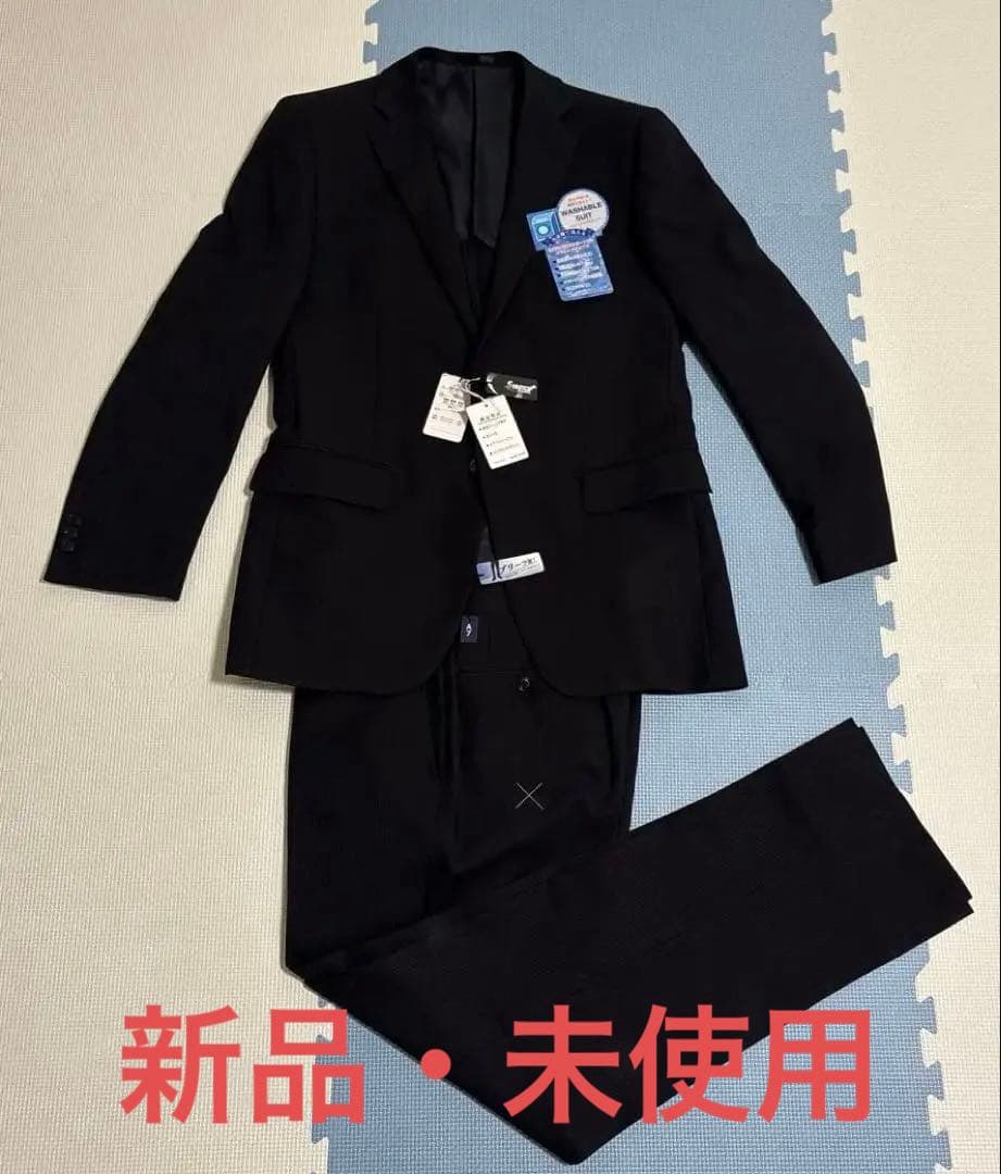 恵美【新品・未使用・タグ付】洗える4wayストレッチスーツ A7 濃紺