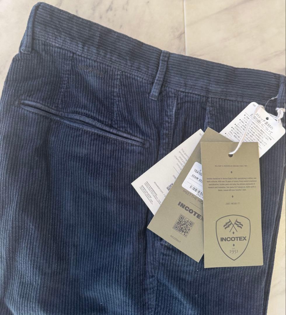 【新品未使用】INCOTEX コットン コーデュロイパンツ 30