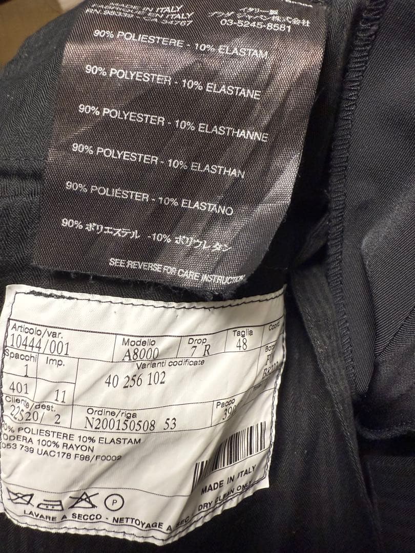 PRADA 2001年　ブラック スーツ セットアップ　48R