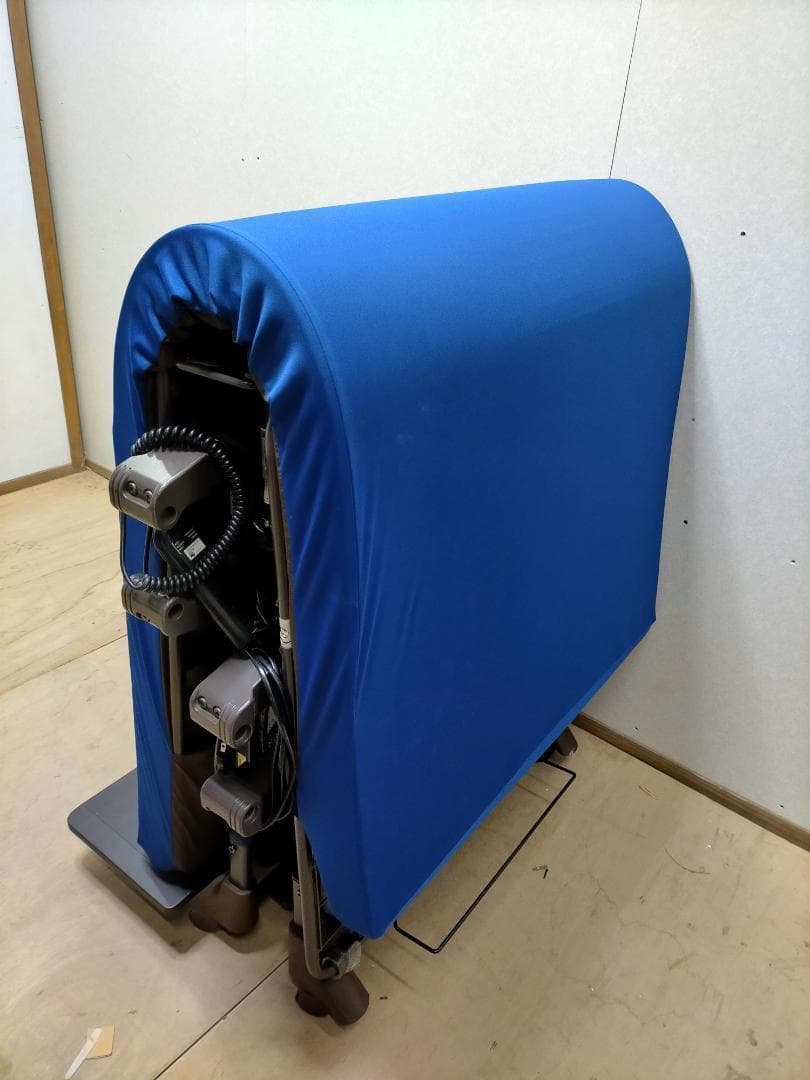 収納式電動ベッド・2モーター★YMD-B02★ブルー 75001-1-015