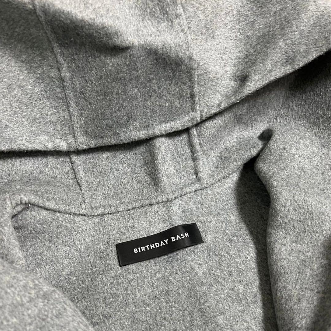 超美品✨ birthdaybash フード付きポンチョコートケープ グレー