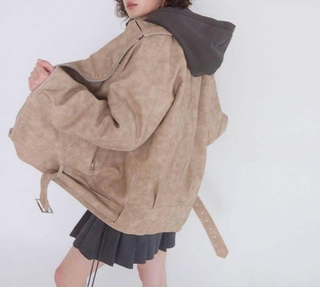 searoomlynn vintage ECOレザーBIG ライダース　Sサイズ