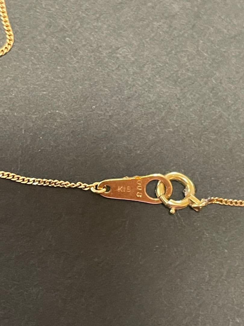 18金.ダイア　 星型チャーム ネックレス