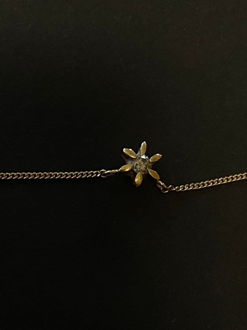 18金.ダイア　 星型チャーム ネックレス