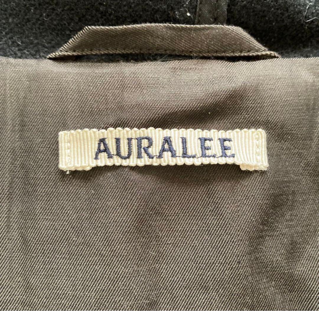 希少　AURALEE　ダッフルコート　ロング丈　シルク混　ネイビー　19AW　1