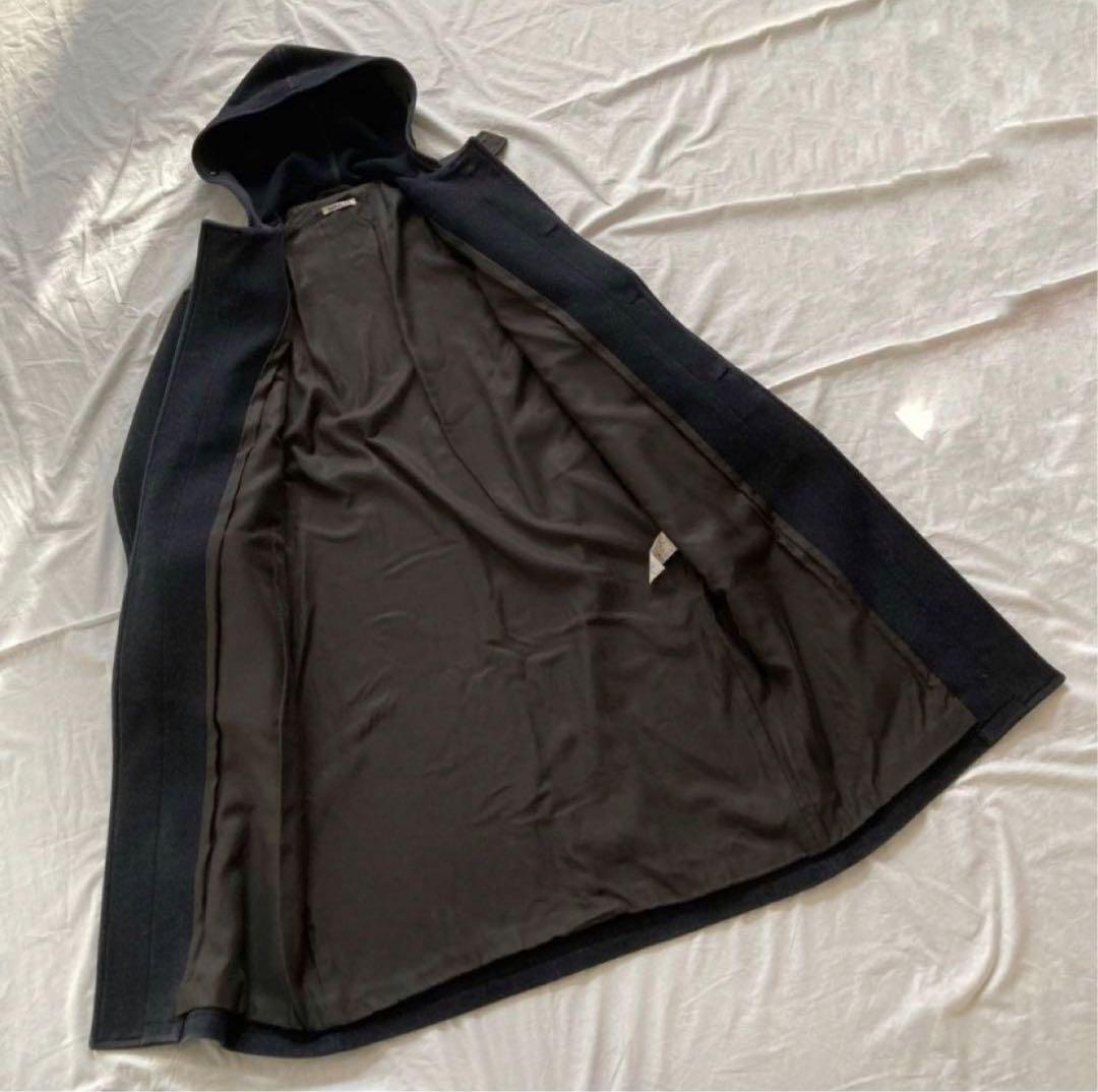 希少　AURALEE　ダッフルコート　ロング丈　シルク混　ネイビー　19AW　1