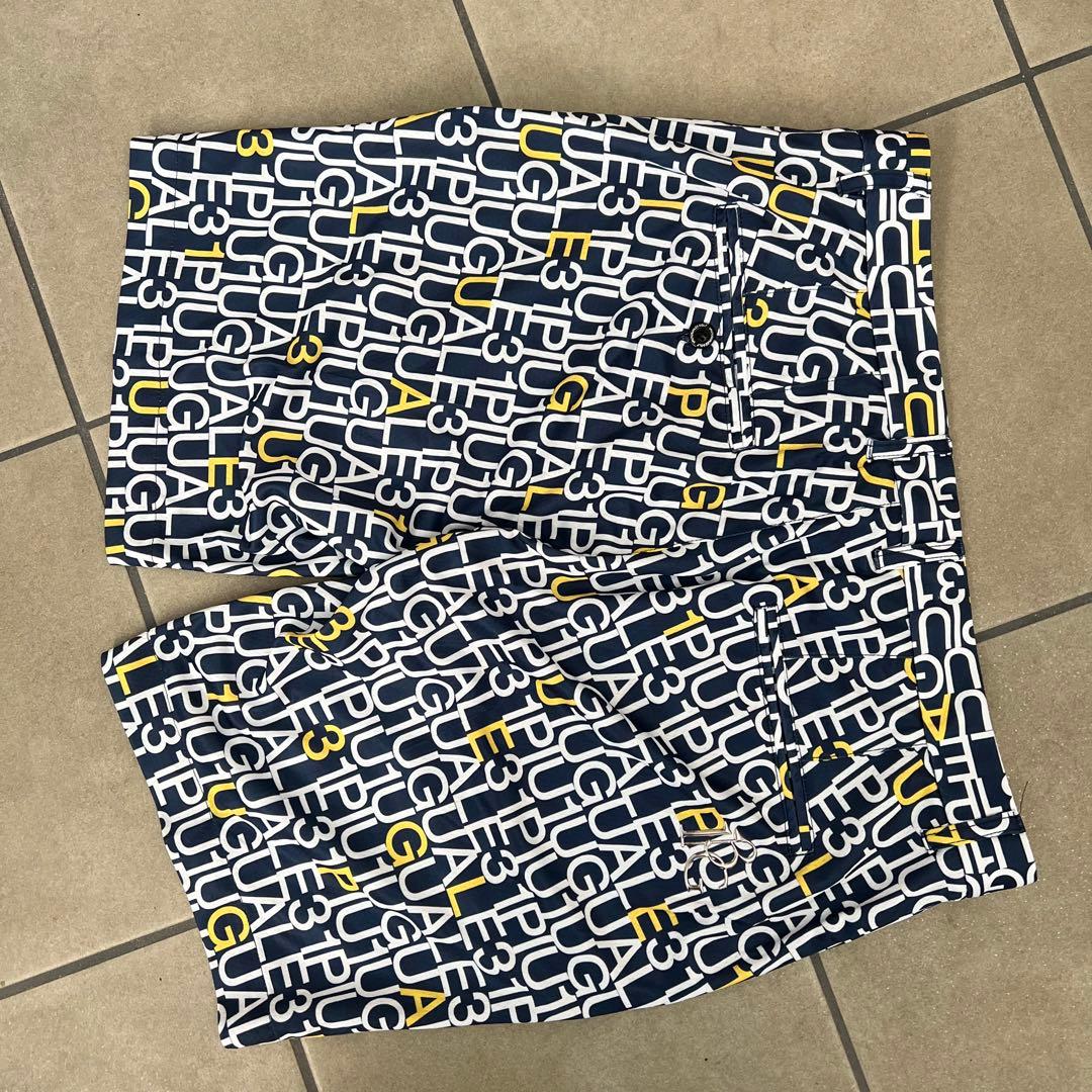 1piu1uguale3GOLF セットアップ　総柄　メンズ　ポロシャツ　パンツ