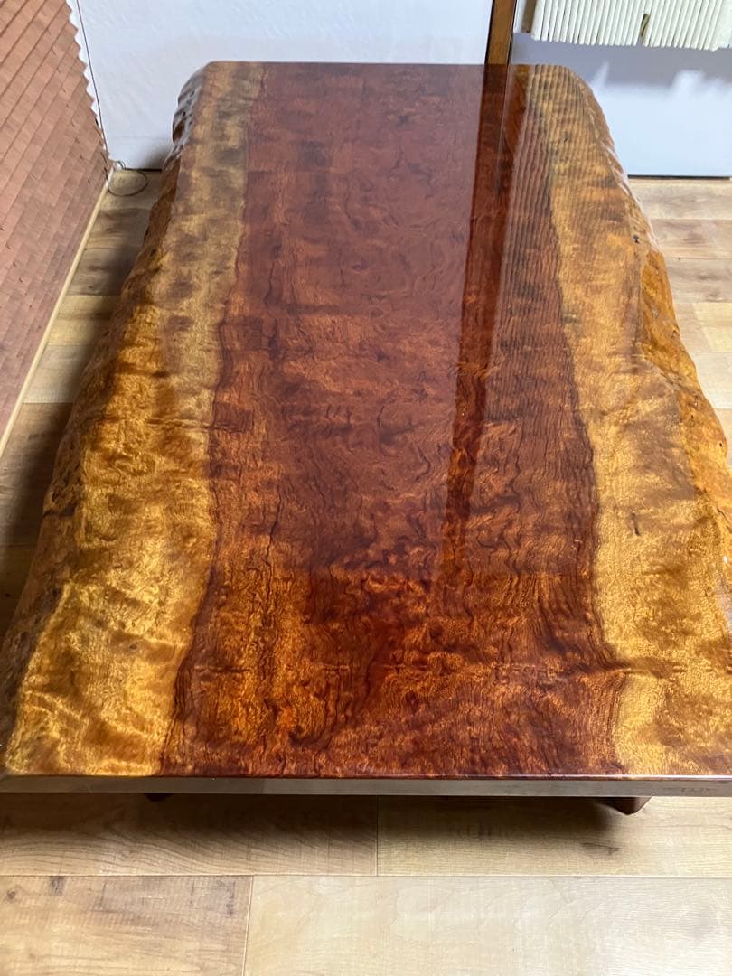 ブビンガ　1枚板　座卓　希少！
