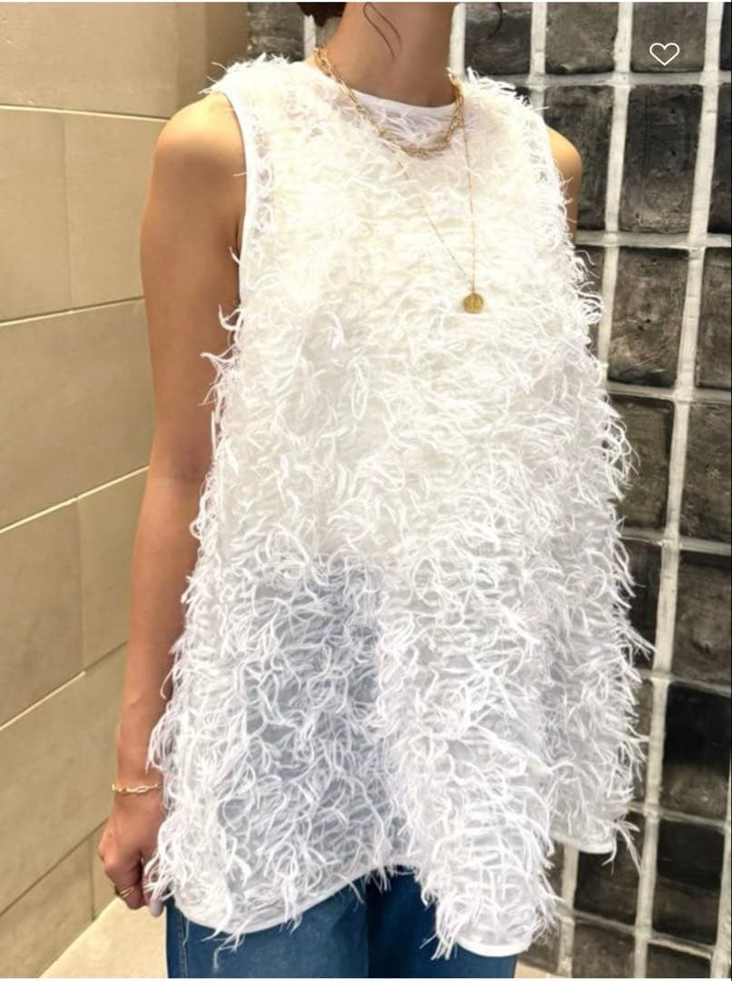 UNITED ARROWS カットジャカード チュニック ブラウス