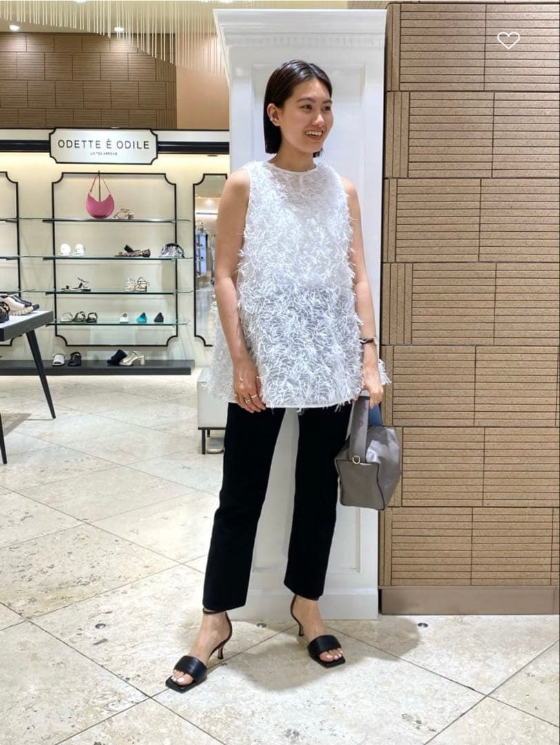 UNITED ARROWS カットジャカード チュニック ブラウス