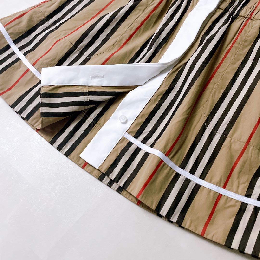 美品✨バーバリー 現行タグ シャツワンピース ストライプ 6Y 116cm