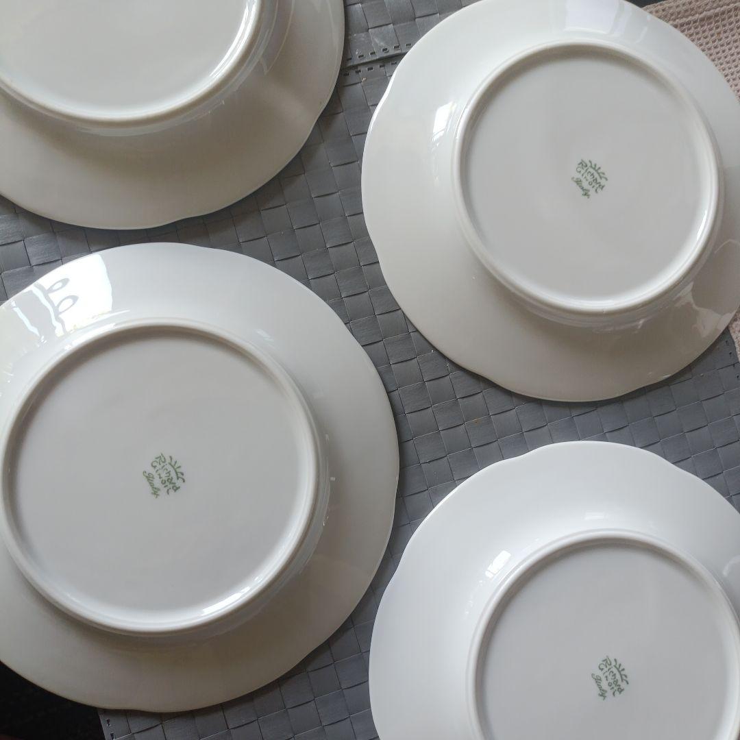 リチャードジノリのボンジョルノブルーロゴ　お皿　4枚セット