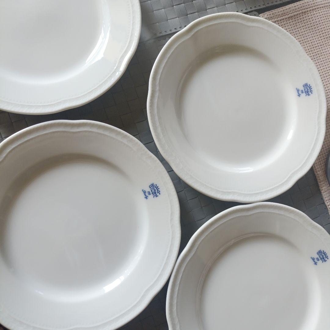 リチャードジノリのボンジョルノブルーロゴ　お皿　4枚セット