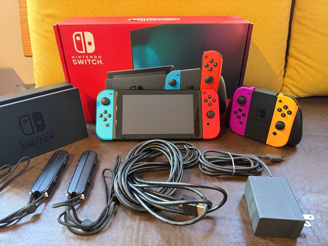 【おまけ付き】Nintendo Switch 本体 青/赤/オレンジ/紫