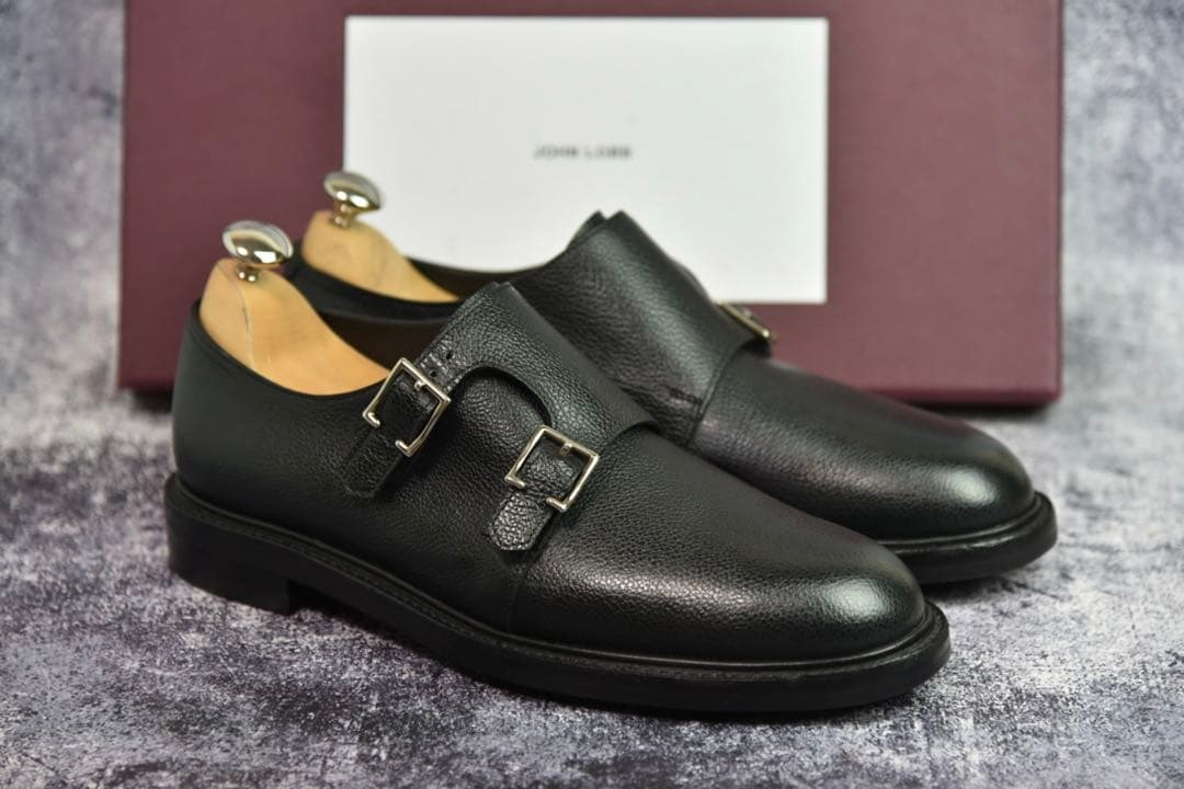 ジョンロブ　モーヴァル　6E　ブラック　0015ラスト　ダブルモンク