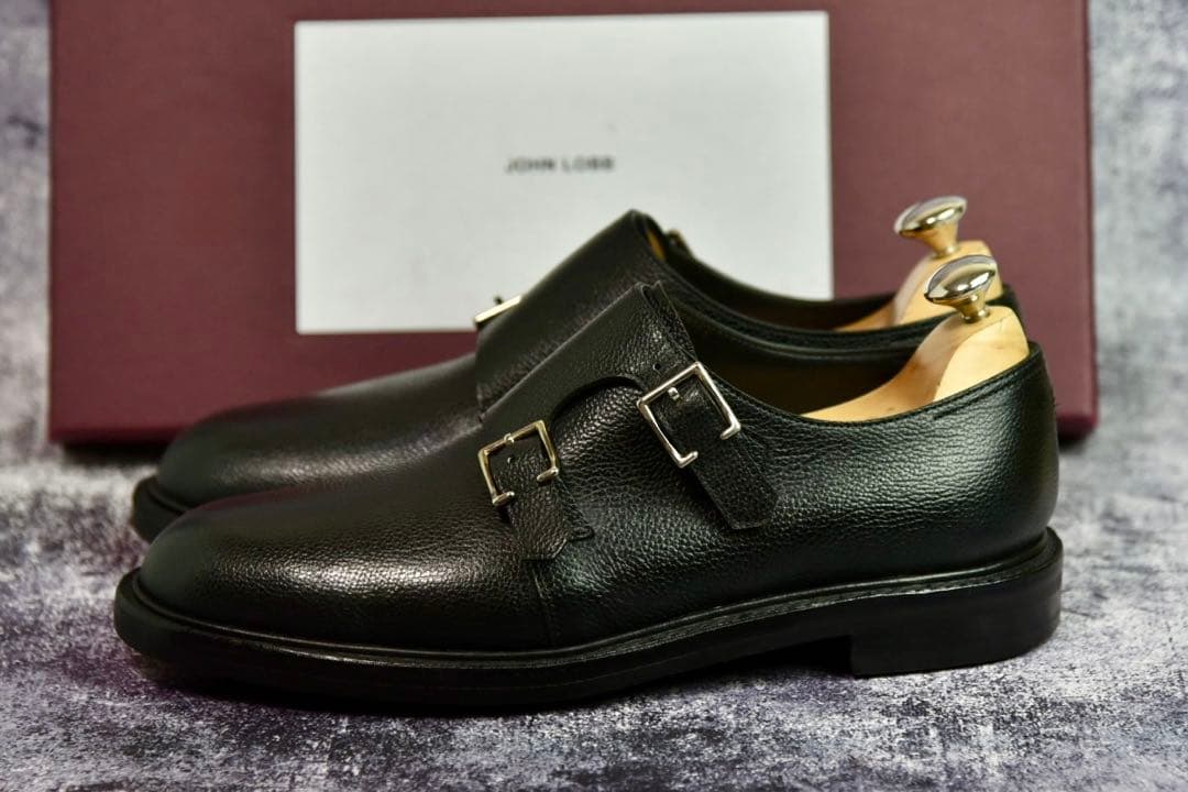 ジョンロブ　モーヴァル　6E　ブラック　0015ラスト　ダブルモンク