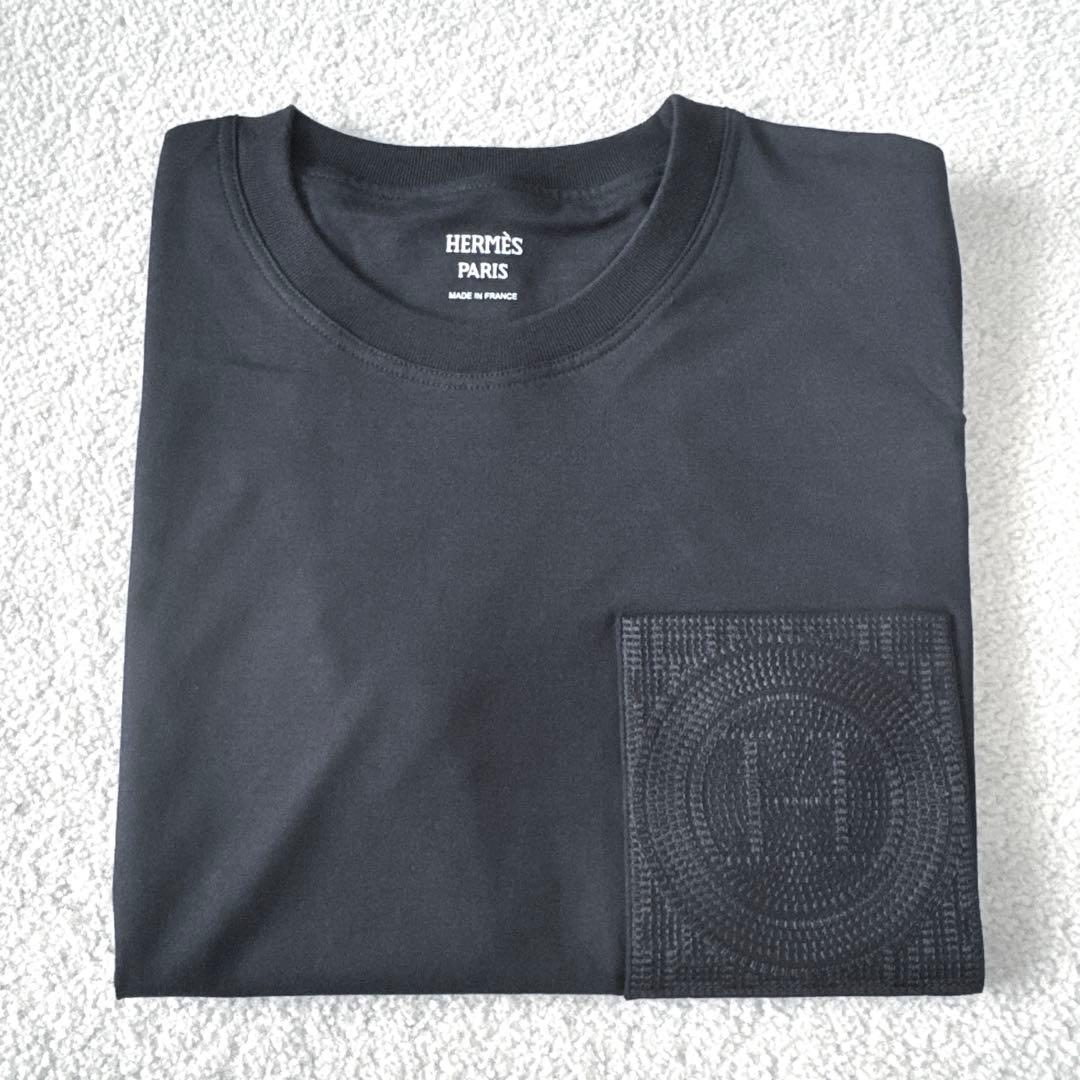 新品未使用タグ付き HERMES ブルーノアール Tシャツ 36サイズ