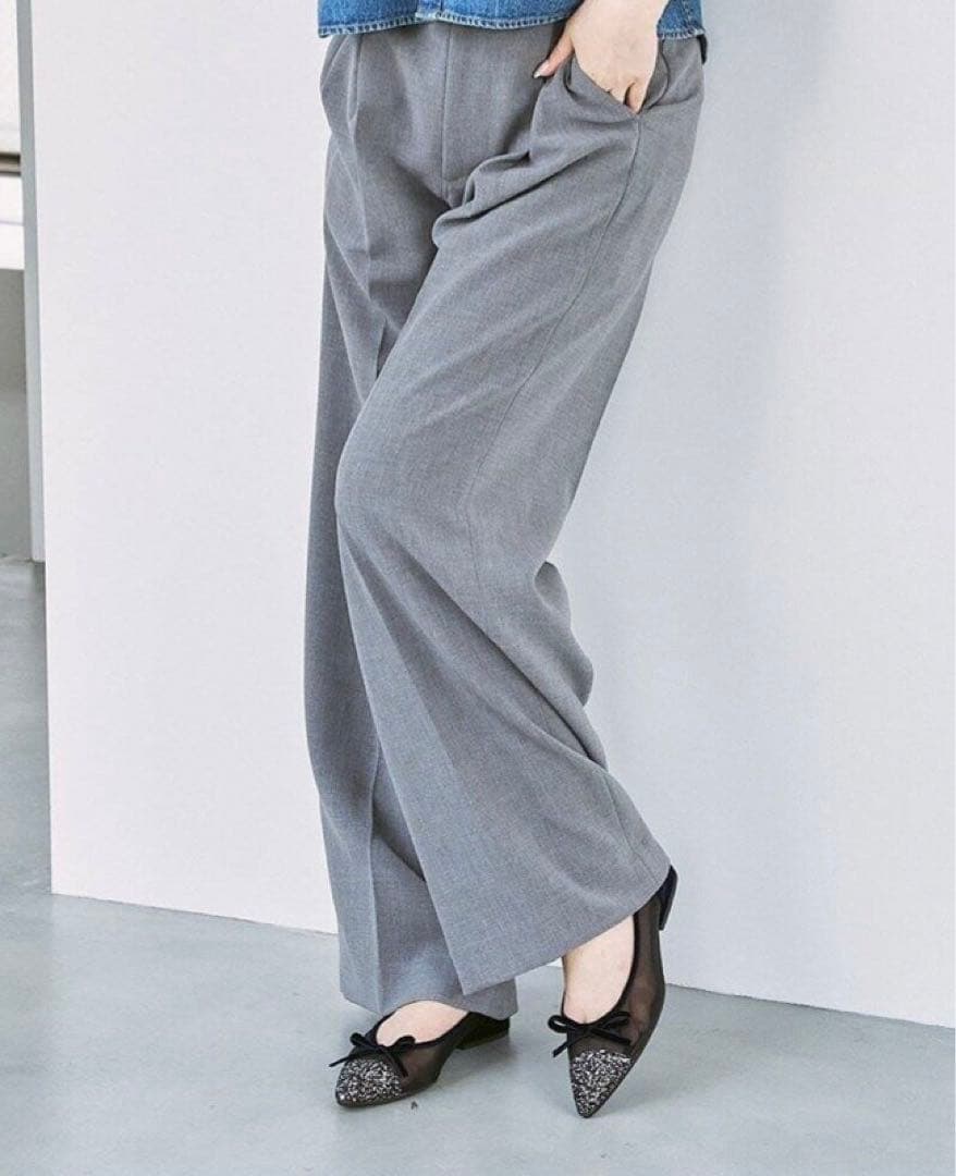 【完売商品✨】Le Talon ポインテッドトゥキャップチュールバレエ ネイビー