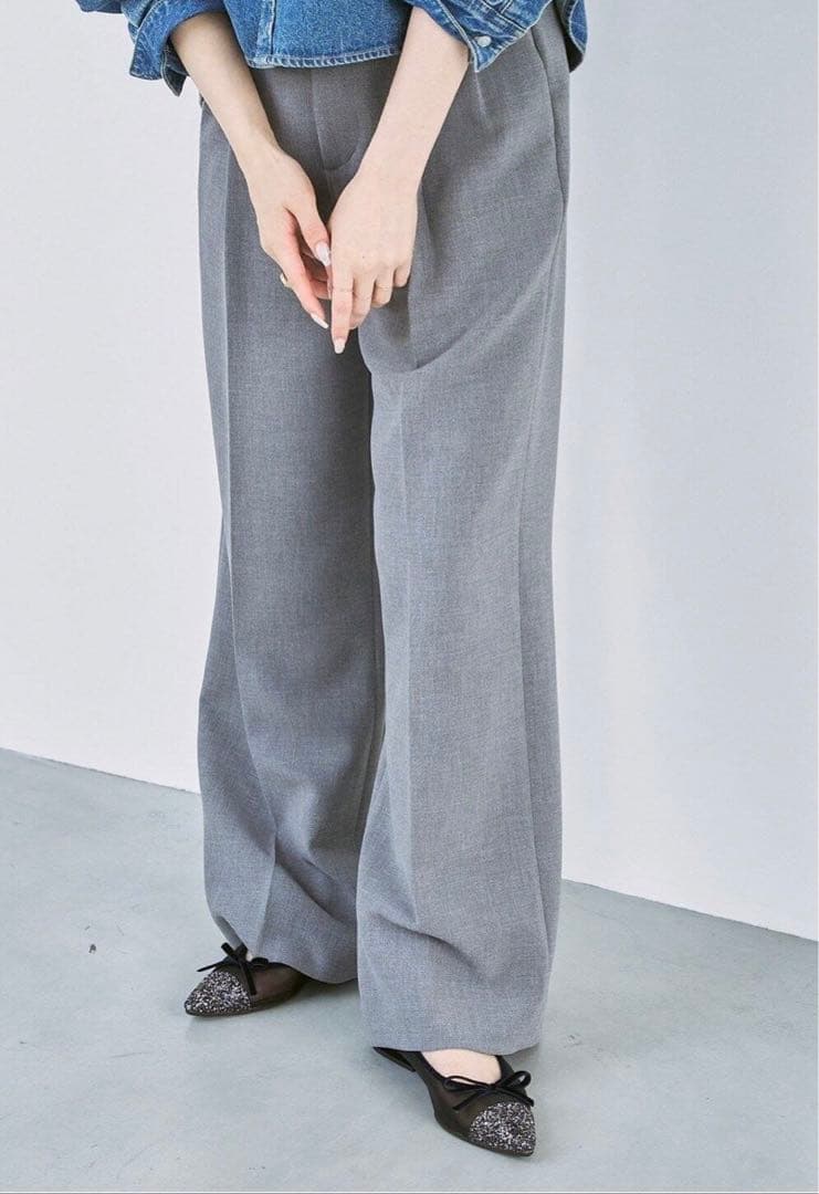 【完売商品✨】Le Talon ポインテッドトゥキャップチュールバレエ ネイビー