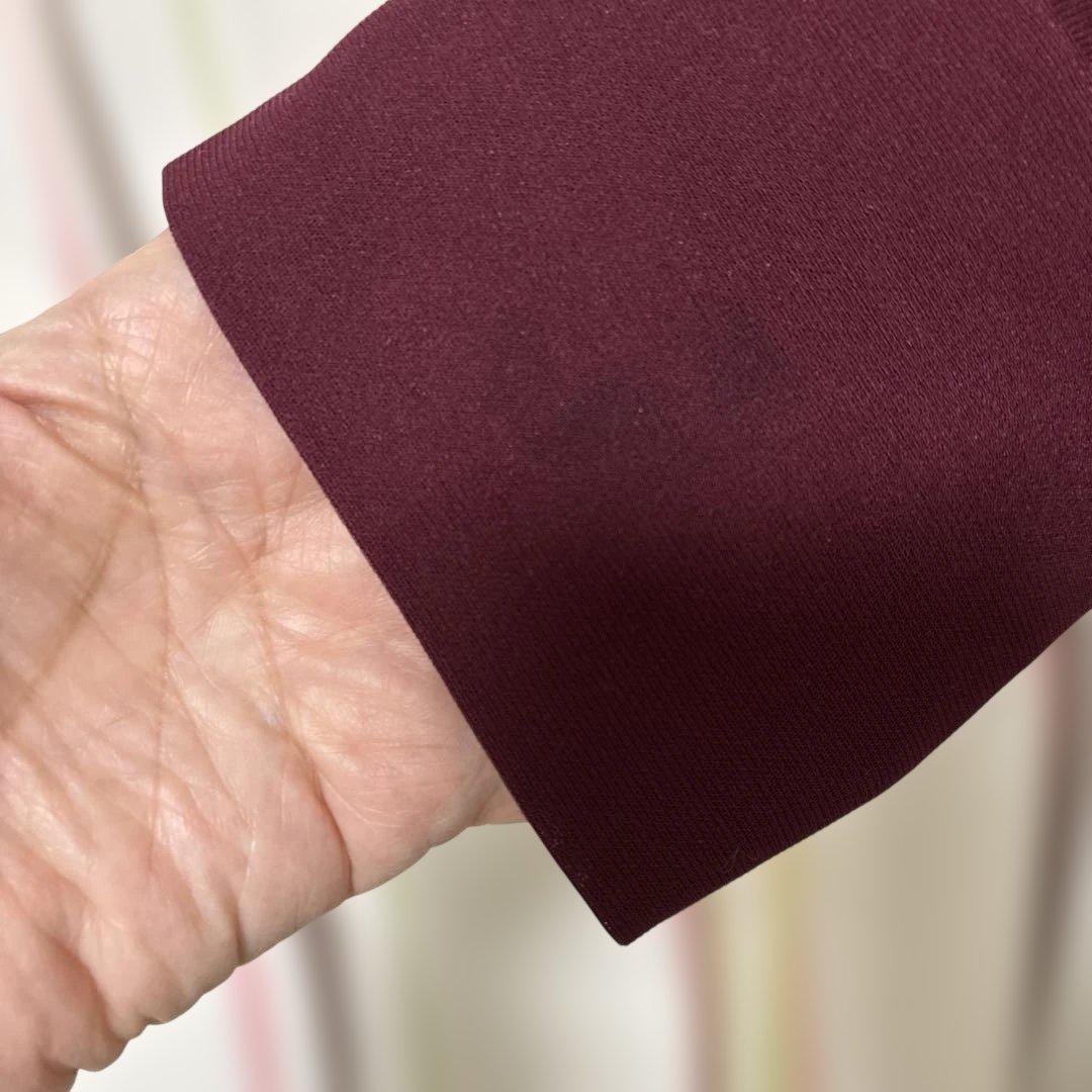 アメリHALTER NECK LONG SLEEVE SET TOPボルドー