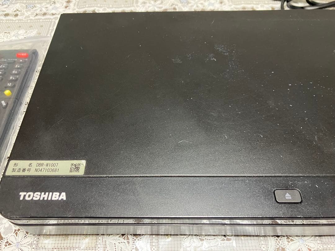 TOSHIBA DBR - Ｗ1007 リモコンなし