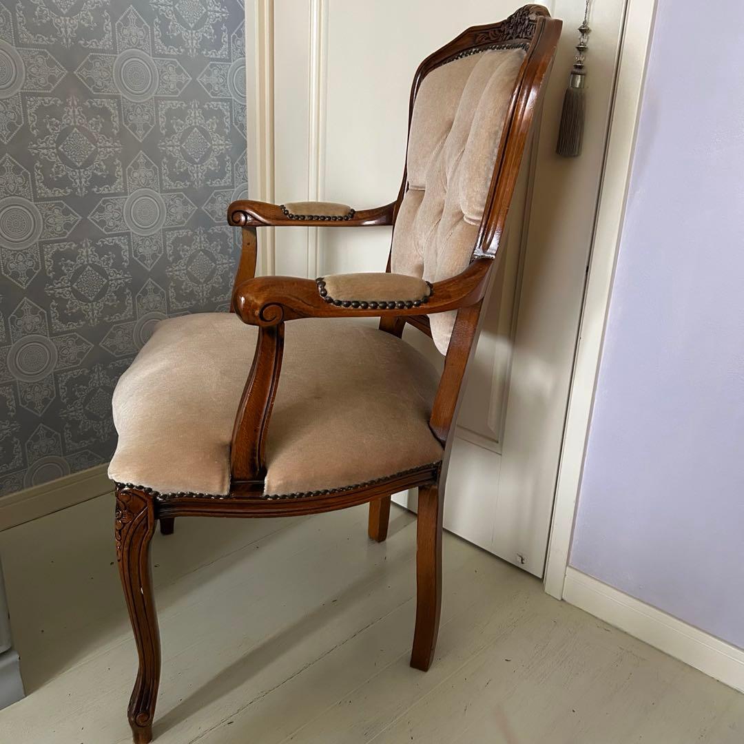アンティークチェア　アームチェア　座椅子