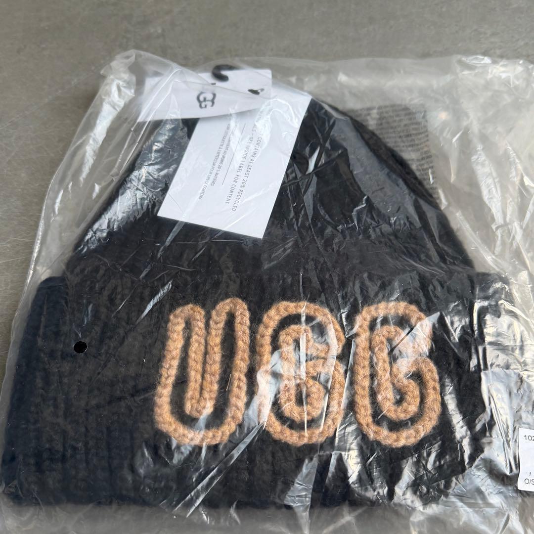 【UGG】ニット帽＊CHUNKY RIB BEANIE＊ブラック＊新品