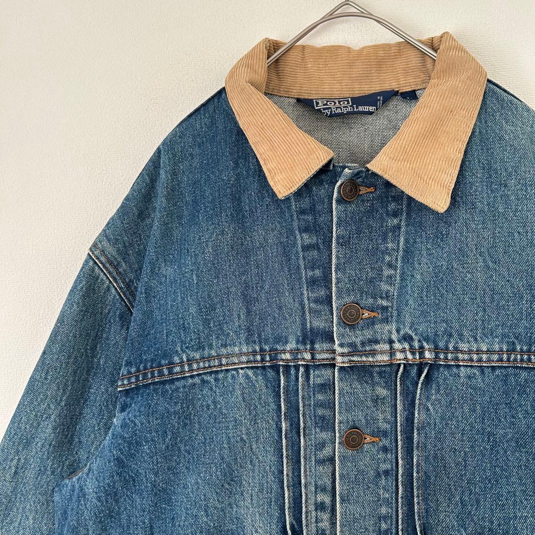 【スペシャル】ラルフローレン　デニムジャケット　セカンド　90s 三角タグ　L