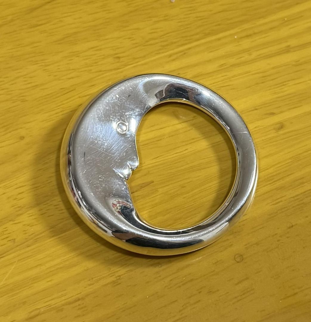 【希少】Tiffany　ティファニー　シルバー 月型ラトル　マンインザムーン