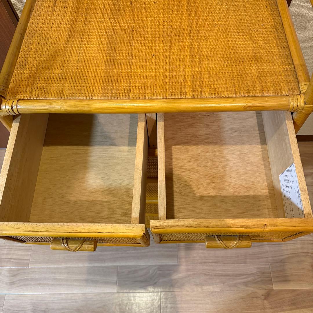 籐　ラタン　チェスト 5段 引き出し6杯 幅60cm 収納家具　ニトリ