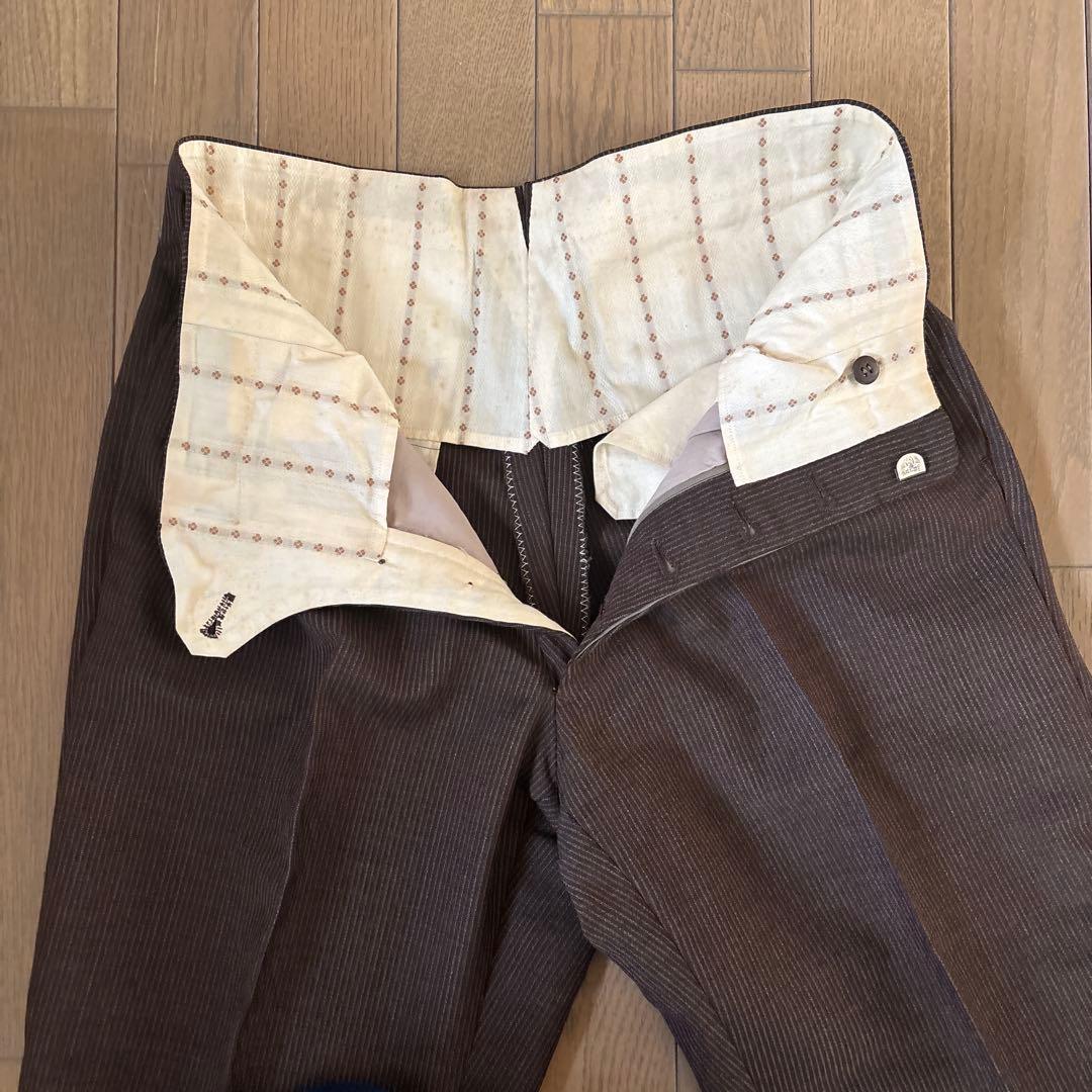 昭和レトロ 日本製 70s ヴィンテージ メンズスーツ シングル　ブラウン