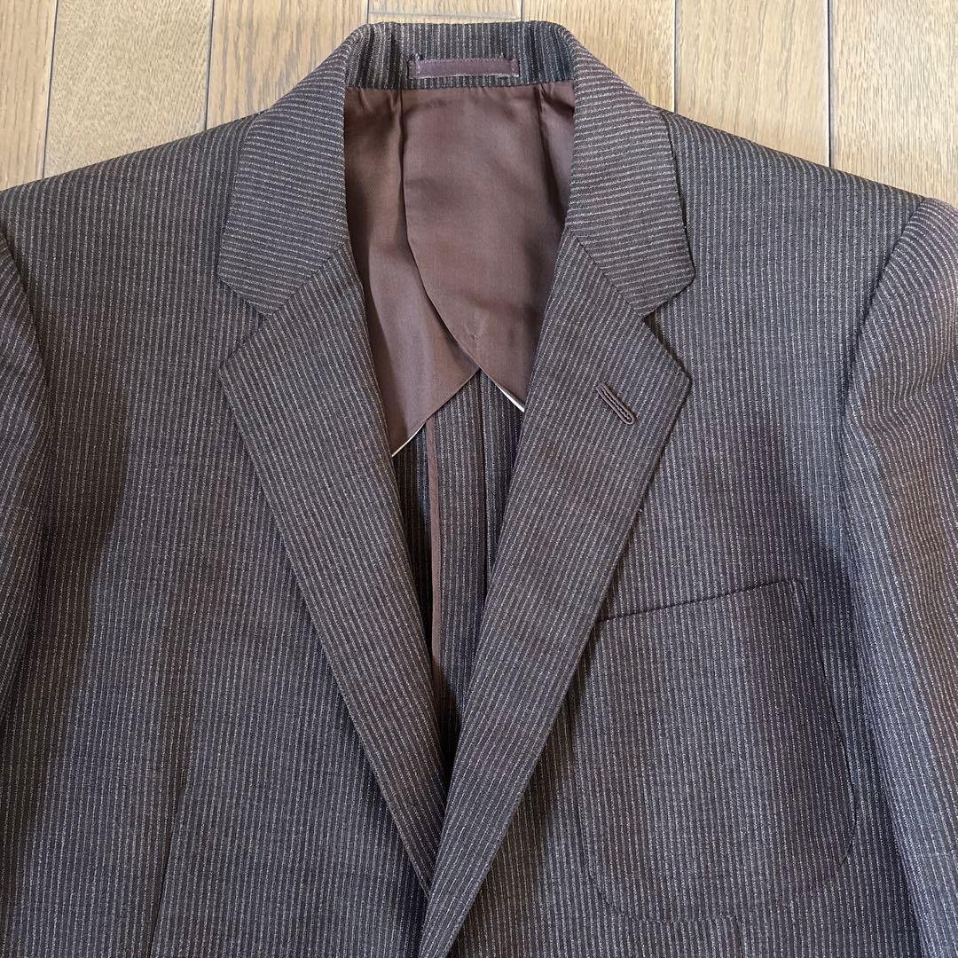 昭和レトロ 日本製 70s ヴィンテージ メンズスーツ シングル　ブラウン