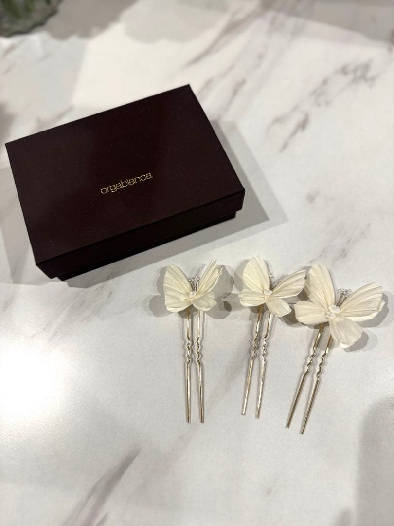 【美品】orgablanca カプリピン オルガブランカ 結婚式 ヘアアクセ