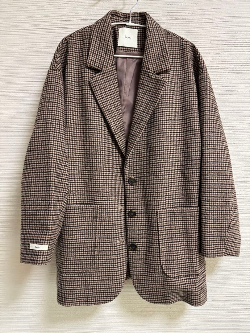 ジャケット・アウター Eaphi WOOL LIKE CHECK JACKET